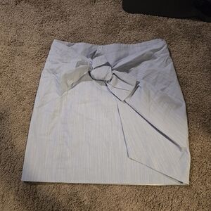 LOFT Sky Blue Pencil Skirt with Bow Accent